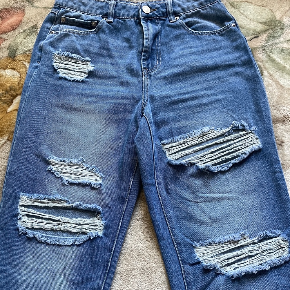 Medium wash denim jeans